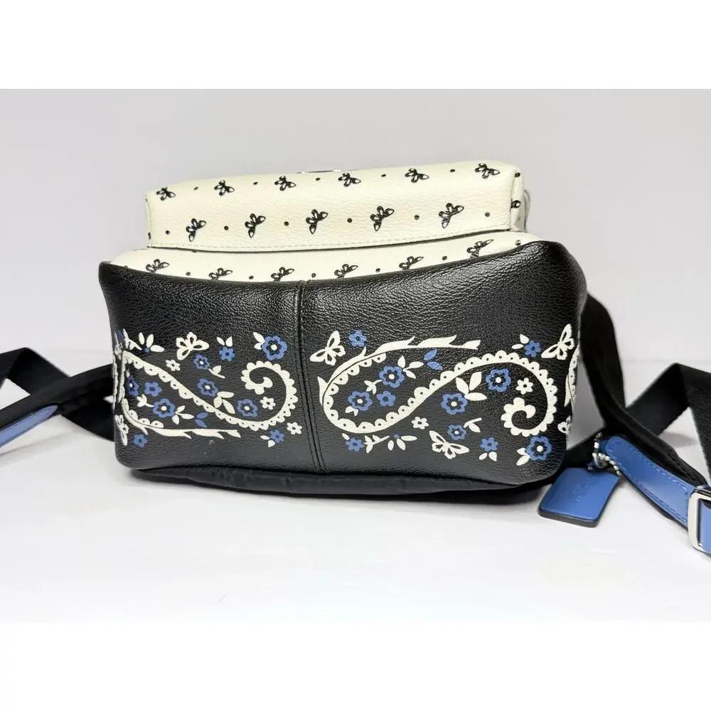 Coach Mini Charlie Backpack Lips & Butterfly Bandana Print # F59330 (NWOT)
